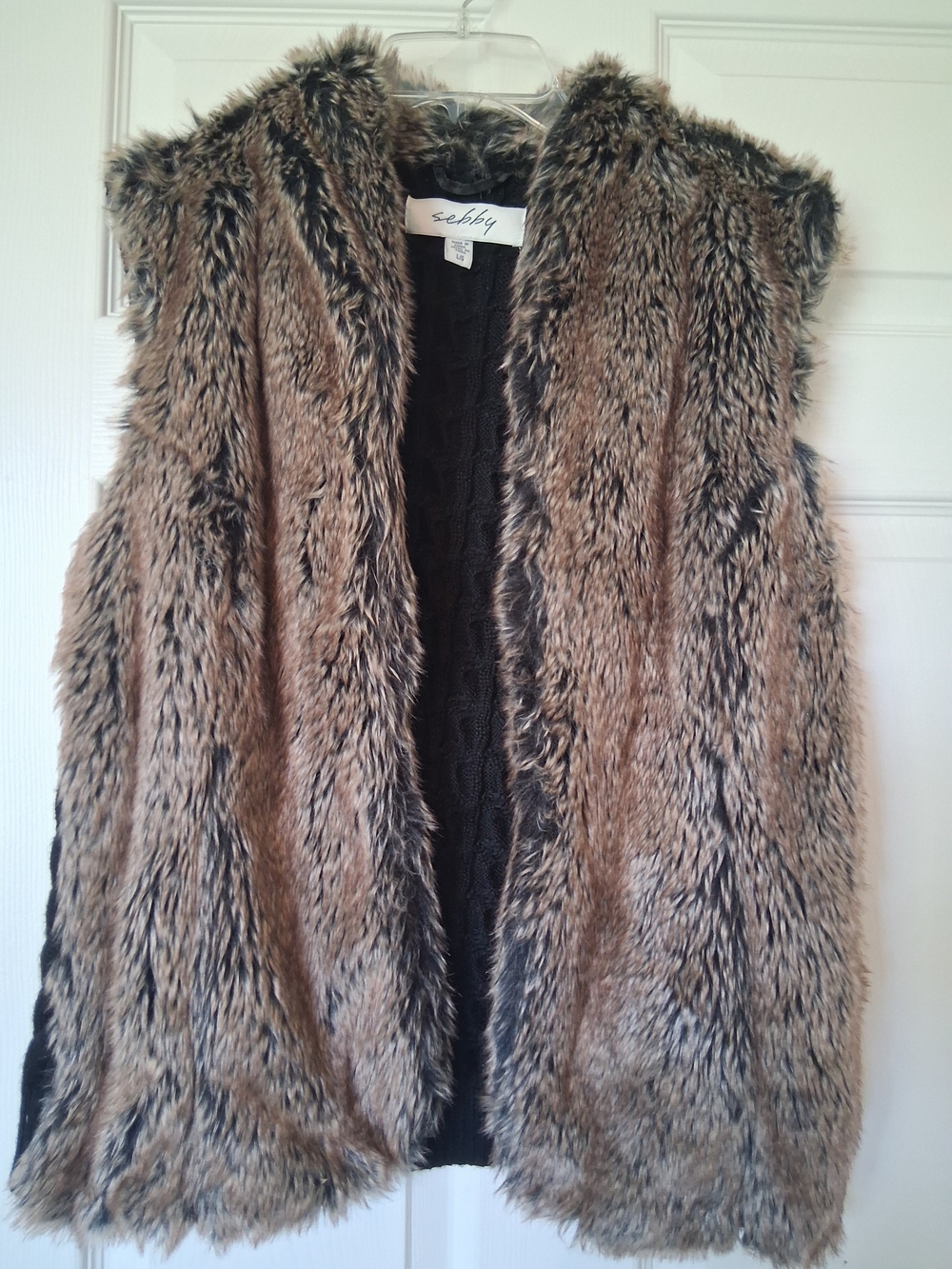 Sebby Vest with  Faux Fur Front Sweater Back